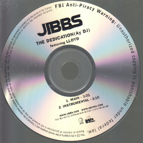Jibbs: The Dedication (Ay DJ) 2-Track Promo w/ No Artwork