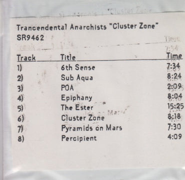Trancendental Anarchists: Cluster Zone 8-Track Promo