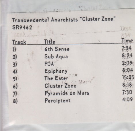 Trancendental Anarchists: Cluster Zone 8-Track Promo