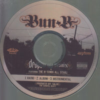 Bun B: Draped Up Remix 3-Track Promo w/ Back Artwork