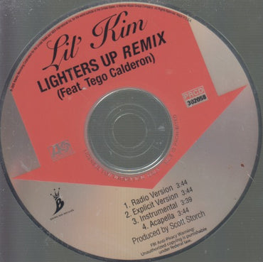 Lil' Kim: Lighters Up Remix 4-Track Promo w/ Back Artwork