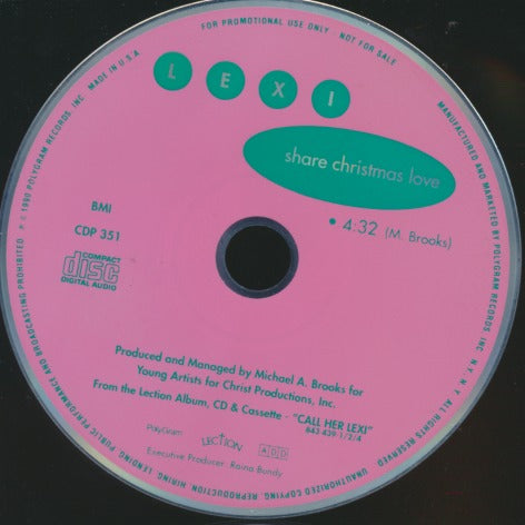 Lexi: Share Christmas Love 1-Track Promo w/ No Artwork