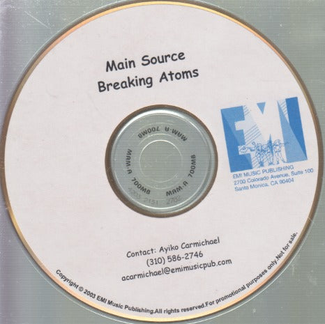 Main Source: Breaking Atoms 12-Track Promo w/ Back Artwork
