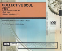 Collective Soul: Vent 2-Track Promo w/ Back Artwork