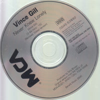 Vince Gill: Never Knew Lonely 1-Track Promo w/ Back Artwork