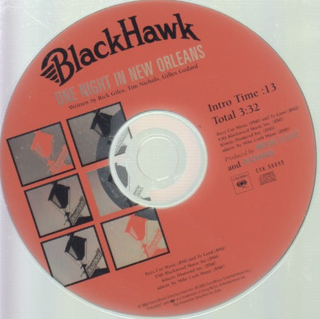BlackHawk: One Night In New Orleans 1-Track Promo w/ Back Artwork