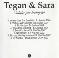 Tegan & Sara: A Brief History Catalogue Sampler 8-Track Promo w/ Front Artwork