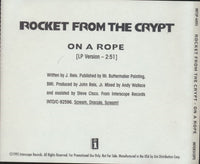 Rocket From The Crypt: On A Rope 1-Track Promo w/ Back Artwork