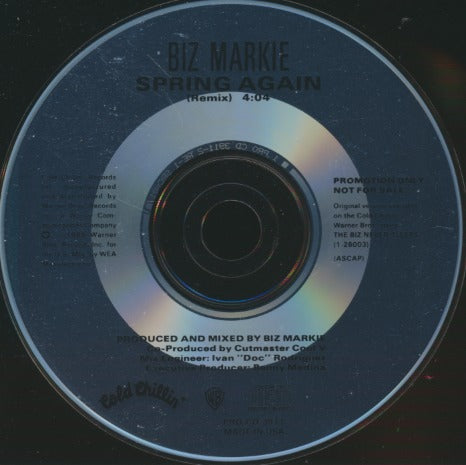 Biz Markie: Spring Again (Remix) 1-Track Promo w/ Back Artwork
