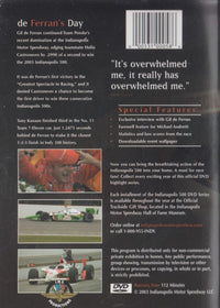 De Ferran's Day: Indianapolis 500