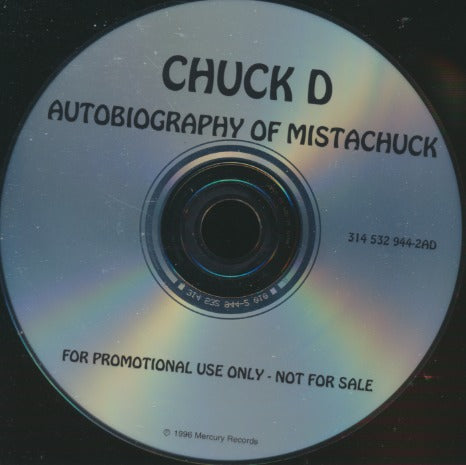 Chuck D: Autobiography Of MistaChuck Advance Promo w/ Back Artwork