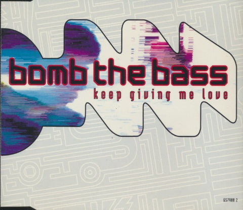 Bomb The Bass: Keep Giving Me Love 4-Track Maxi-Single w/ Writing on Artwork