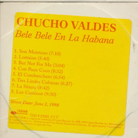 Chucho Valdes: Bele Bele En La Habana Advance Promo