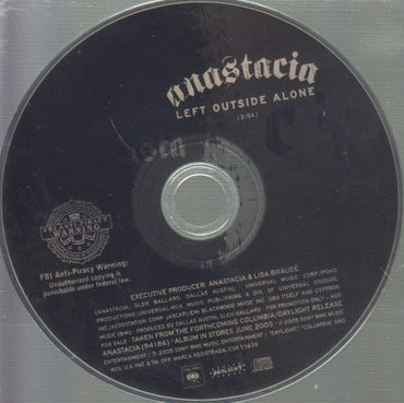 Anastacia: Left Outside Alone 1-Track Promo w/ Back Artwork