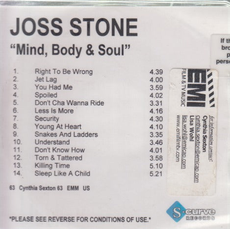 Joss Stone: Mind, Body & Soul 14-Track Promo