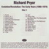 Richard Pryor: Evolution/Revolution: The Early Years (1966-1974) 2-Disc Set Promo w/ No Artwork
