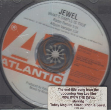 Jewel: What's Simple Is True 2-Track Promo w/ Hype Sticker & Back Artwork