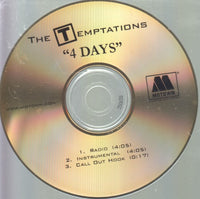 The Temptations: 4 Days 3-Track Promo w/ Front Artwork