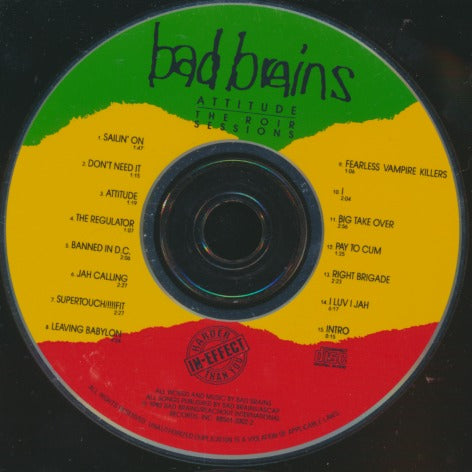 Bad Brains: Attitude: The ROIR Sessions w/ No Artwork