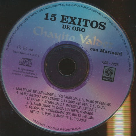 Chayito Valdez: 15 Exitos De Oro w/ No Artwork