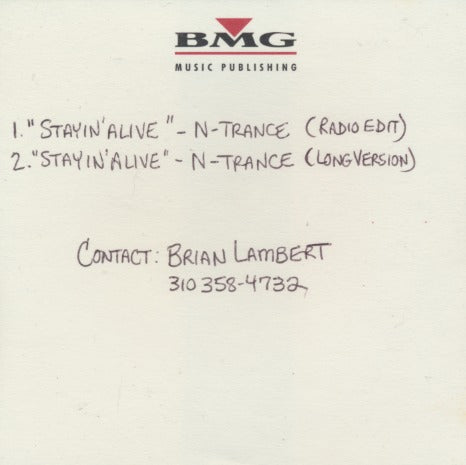 N-Trance: Stayin' Alive 2-Track Promo