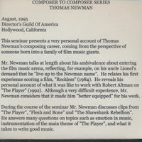 Thomas Newman: Composer To Composer Series 2-Disc Set