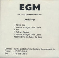 Loni Rose: 5-Song Demo 5-Track Promo w/ Front Artwork
