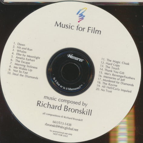 Richard Bronskill: Music For Film 20-Track Promo w/ No Artwork