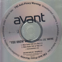 Avant: You Know What 3-Track Promo w/ Back Artwork