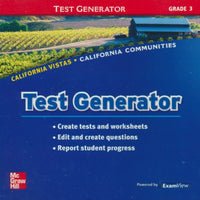 McGraw Hill California Vistas: Test Generator Grade 3