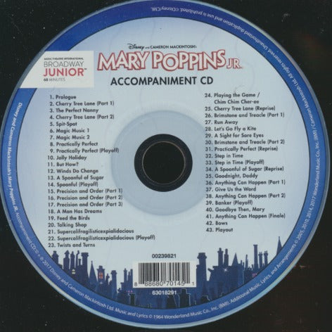 Music Theatre International Broadway Junior: Disney's Mary Poppins Jr.: Accompaniment CD w/ No Artwork