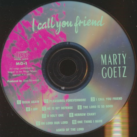 Marty Goetz: I Call You Friend w/ No Artwork