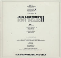 John Carpenter's: Lost Themes II 12-Track Promo w/ Residue On Artwork