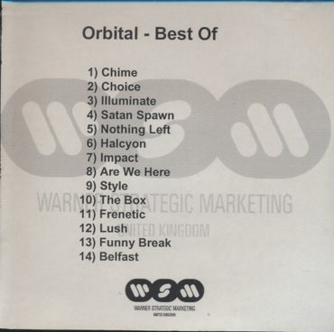 Orbital: Best Of Promo w/ Front Artwork