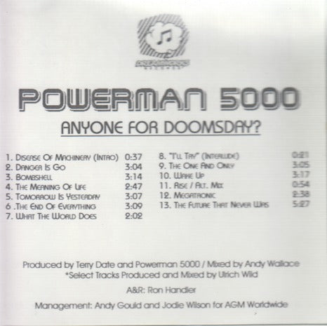 Powerman 5000: Anyone for Doomsday? 13-Track Advance Promo