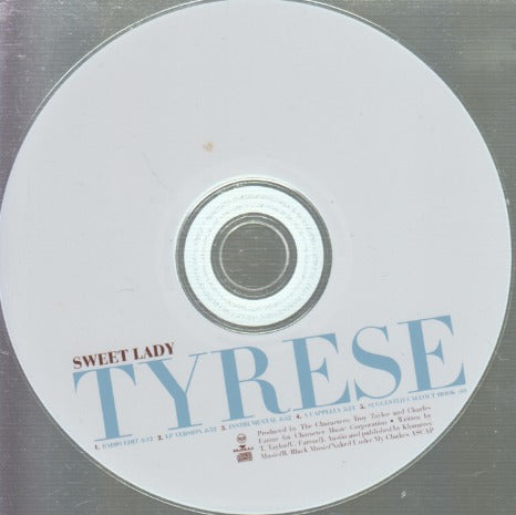 Tyrese: Sweet Lady 5-Track Promo w/ Back Artwork