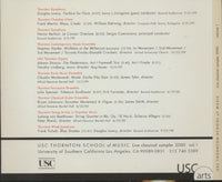 USC Thornton School Of Music: Live Classical 2000 Vol. 1 Sampler Promo