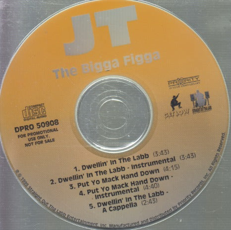 JT: The Bigga Figga: Dwellin' In The Labb 5-Track Promo w/ Back Artwork