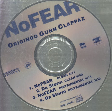 Originoo Gunn Clappaz: No Fear 4-Track Promo w/ Back Artwork