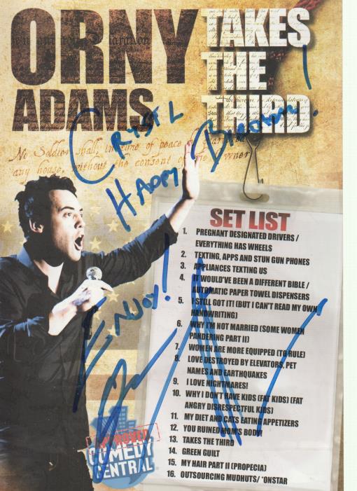 Orny Adams Takes The Third Signed