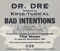 Dr. Dre: Bad Intentions Promo w/ Back Artwork