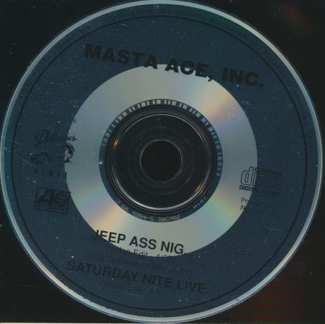 Masta Ace, Inc.: Jeep Ass Nig.. / Saturday Nite Live 3-Track Promo w/ Back Artwork