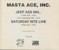 Masta Ace, Inc.: Jeep Ass Nig.. / Saturday Nite Live 3-Track Promo w/ Back Artwork