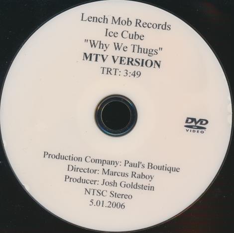 Ice Cube: Why We Thugs MTV Version Promo w/ No Artwork