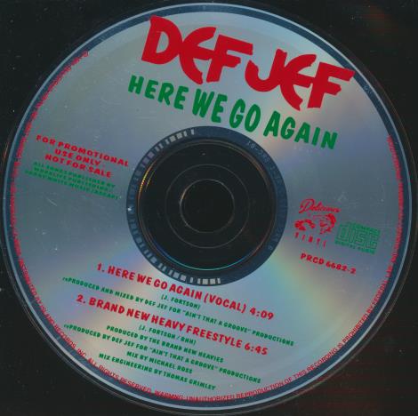Def Jef: Here We Go Again 2-Track Promo w/ Back Artwork