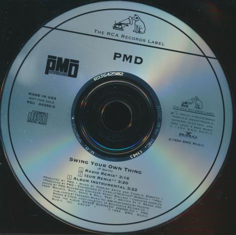 PMD: Swing Your Own Thing 3-Track Promo w/ Back Artwork