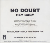 No Doubt: Hey Baby Promo w/ Back Artwork