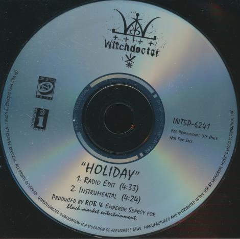 Witchdoctor: Holiday 2-Track Promo w/ Back Artwork