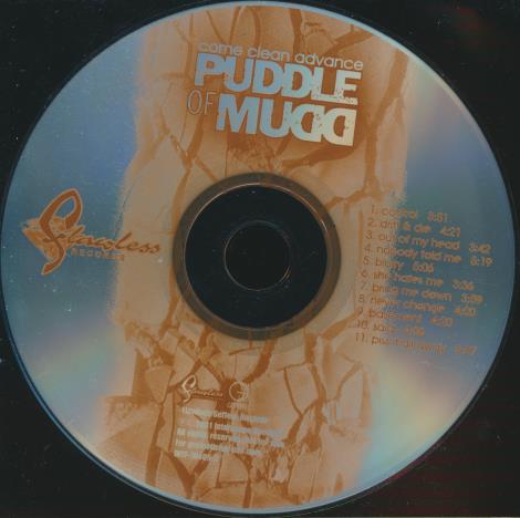 Puddle Of Mudd: Come Clean Advance Promo w/ Back Artwork