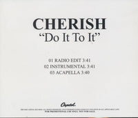 Cherish: Do It To It 3-Track Promo w/ Back Artwork
